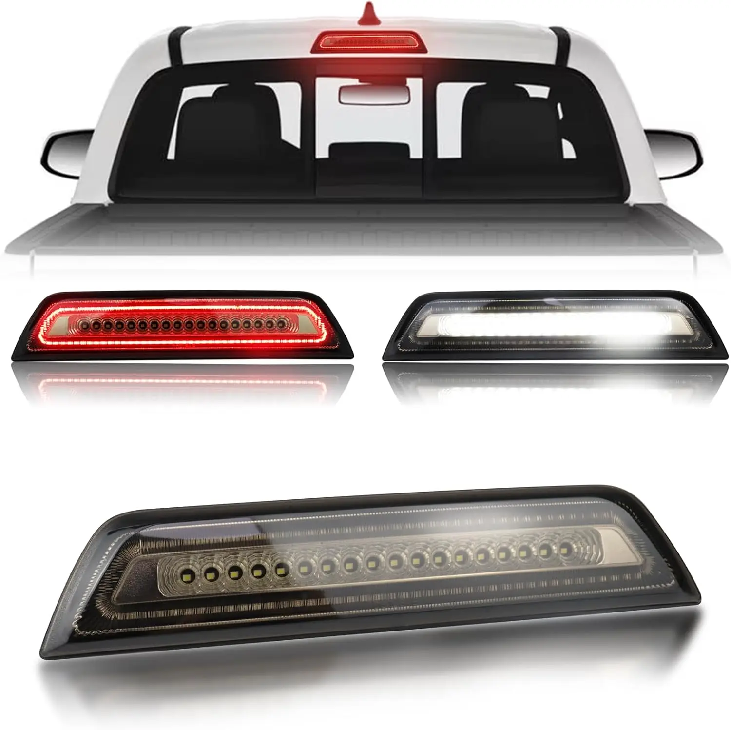 

LED Third Brake Light for Toyota Tacoma 2016-2023, Rear LED Taillight Assembly Compatible with SR, SR5, TRD Sport, Off-Road, Lim