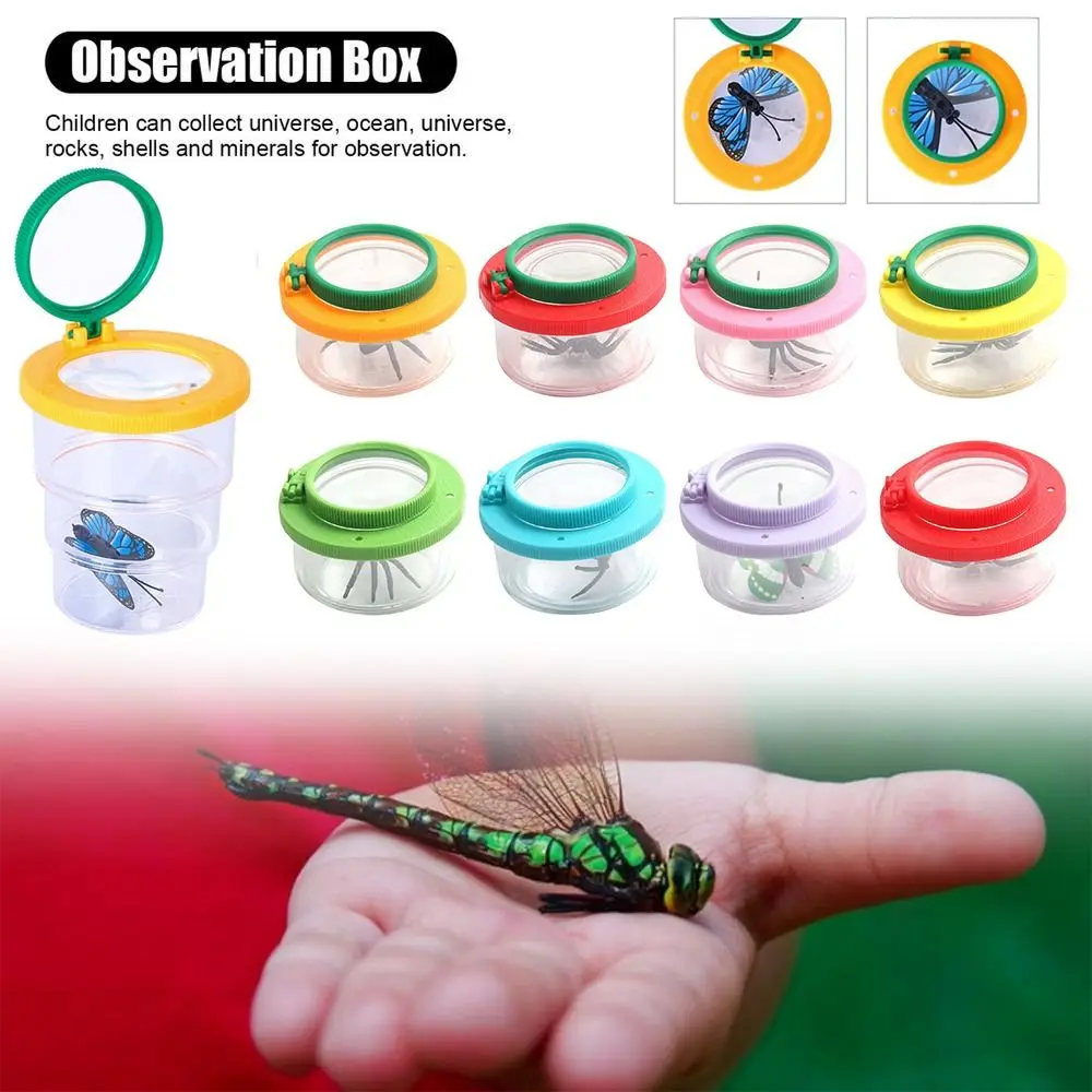 New Bug Viewer Retractable Insect Box Magnifier Observer Insect Catcher Cage Nature Exploration Tools Kid