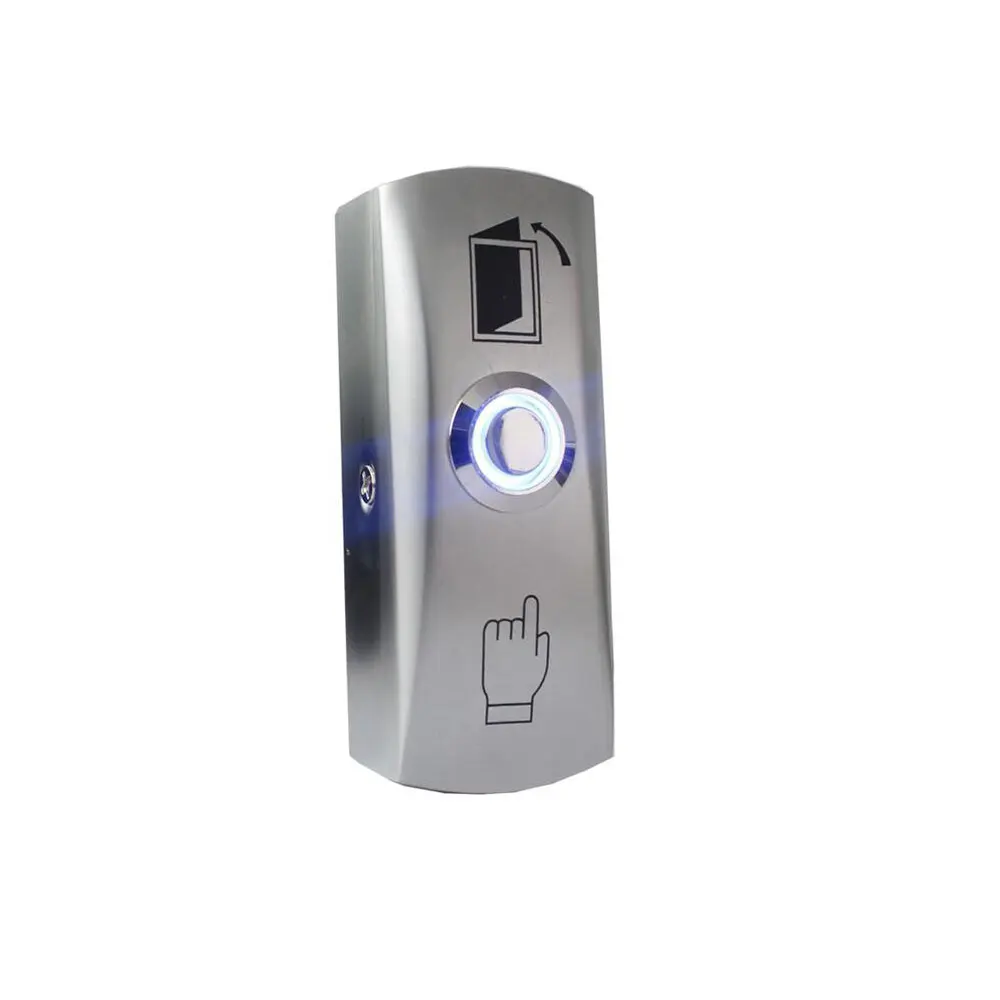 5pcs Exit Button With LED Light For Access Control Zinc Alloy Material With Bottom Box Release Button Switch