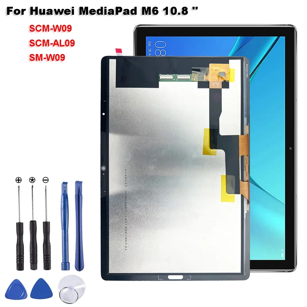 

AAA + для Huawei MediaPad M6 10,8 "SM-W09 SCM-W09 SCM-AL09 ЖК-дисплей, дигитайзер сенсорного экрана, стекло в сборе, ремонт