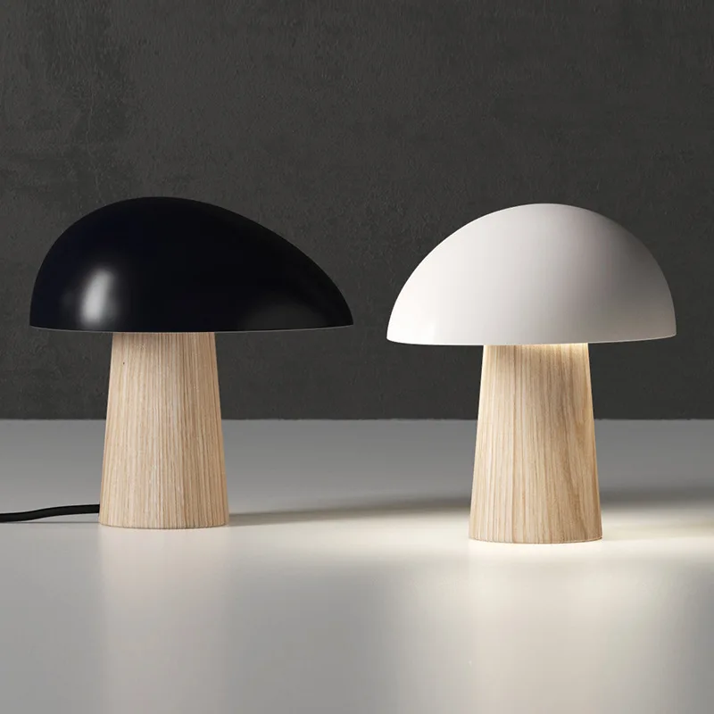 Postmodern Minimalist Mushroom Table Lamp Bedroom Bedside Lamp Night Light Study Room Hotel Desk Light Living Room LED light