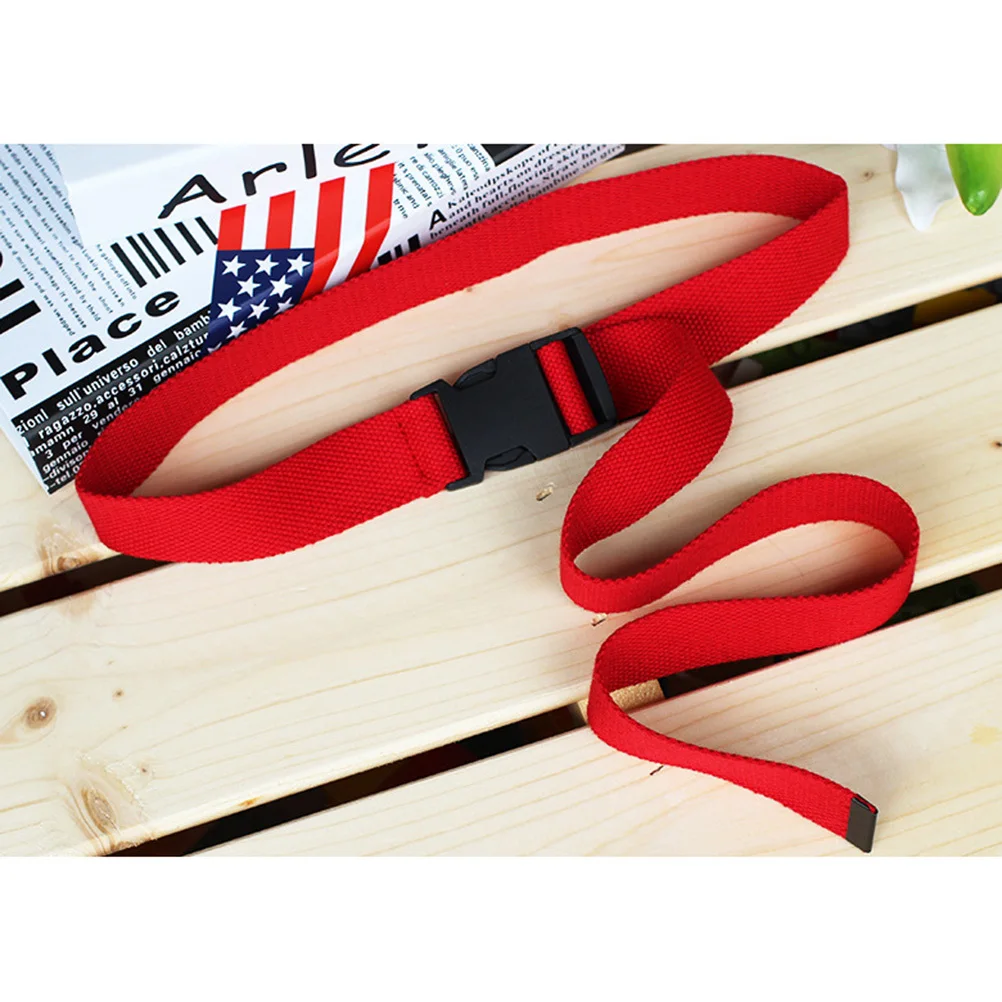 

2Pcs Plastic Buckle Canvas Waist Belt Adjustable Casual Lightweight Comfortable Breathable Simple Belt for Men Women Unisex