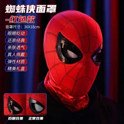 フード付きの可動式スパイダーマンマスク,電気ライトマスク,ハロウィーンのプレイヘッドセット,不気味なコスプレ