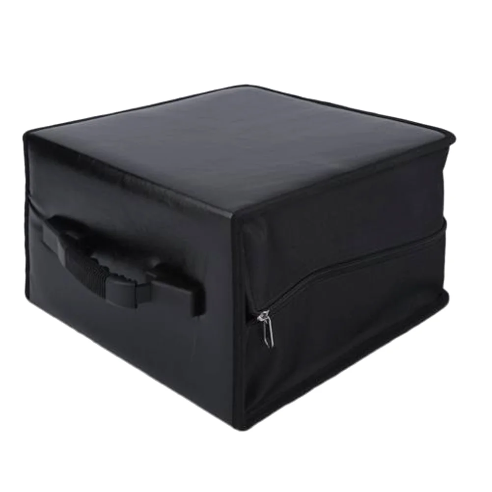 

360 Discs Binder Clips CD Storage Holder with Cover Bags Black Wallet