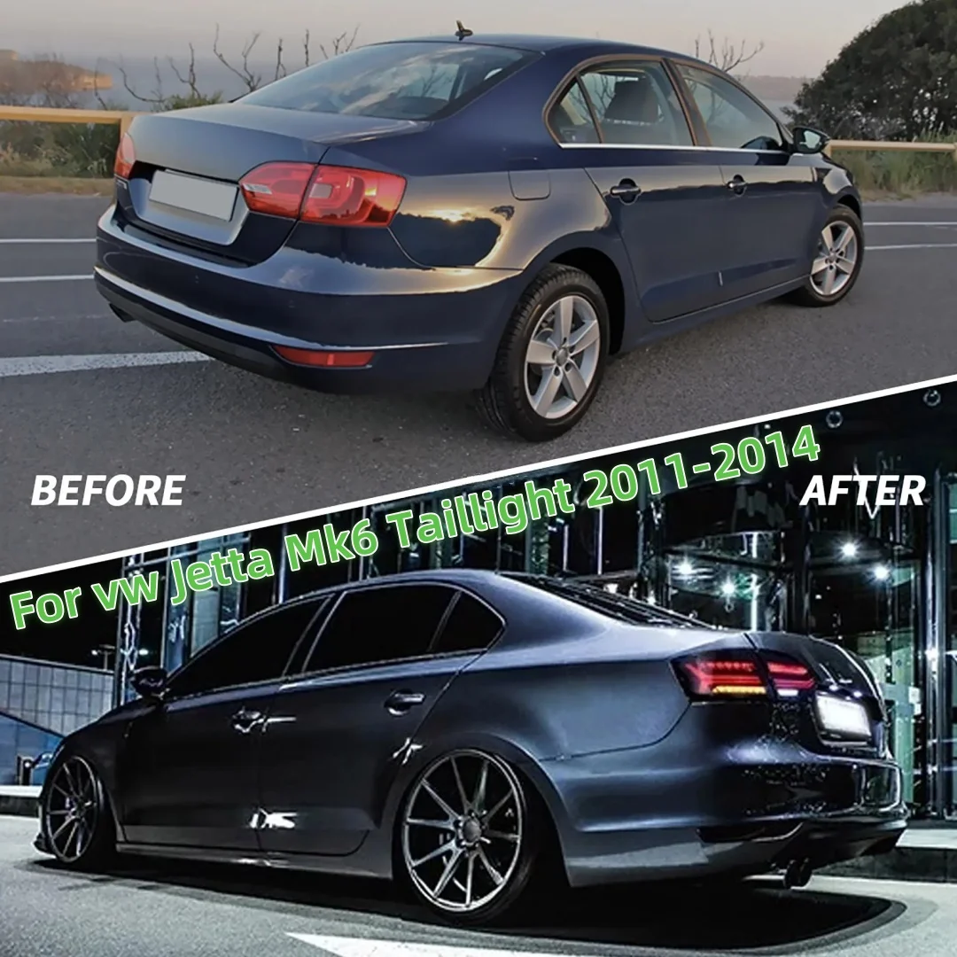 

Archaic For Vento Rear Light 2011-2014 for Atlantic Sagita Led Taillamp with Parking +turning Light For vw Jetta Mk6 Taillight
