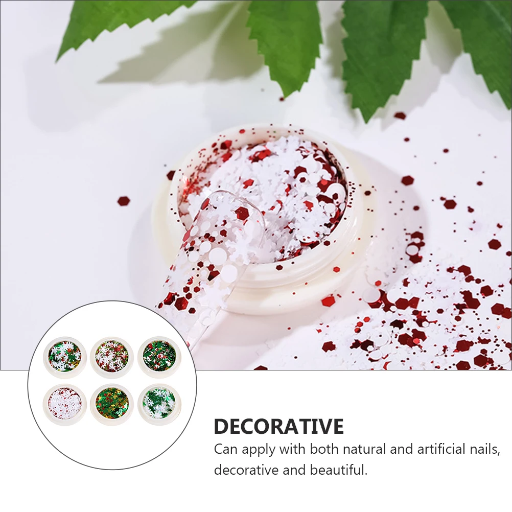 

Black Sequin Decorate Nails Christmas Decoration Accessory Colorful Decorative Decal Sequins