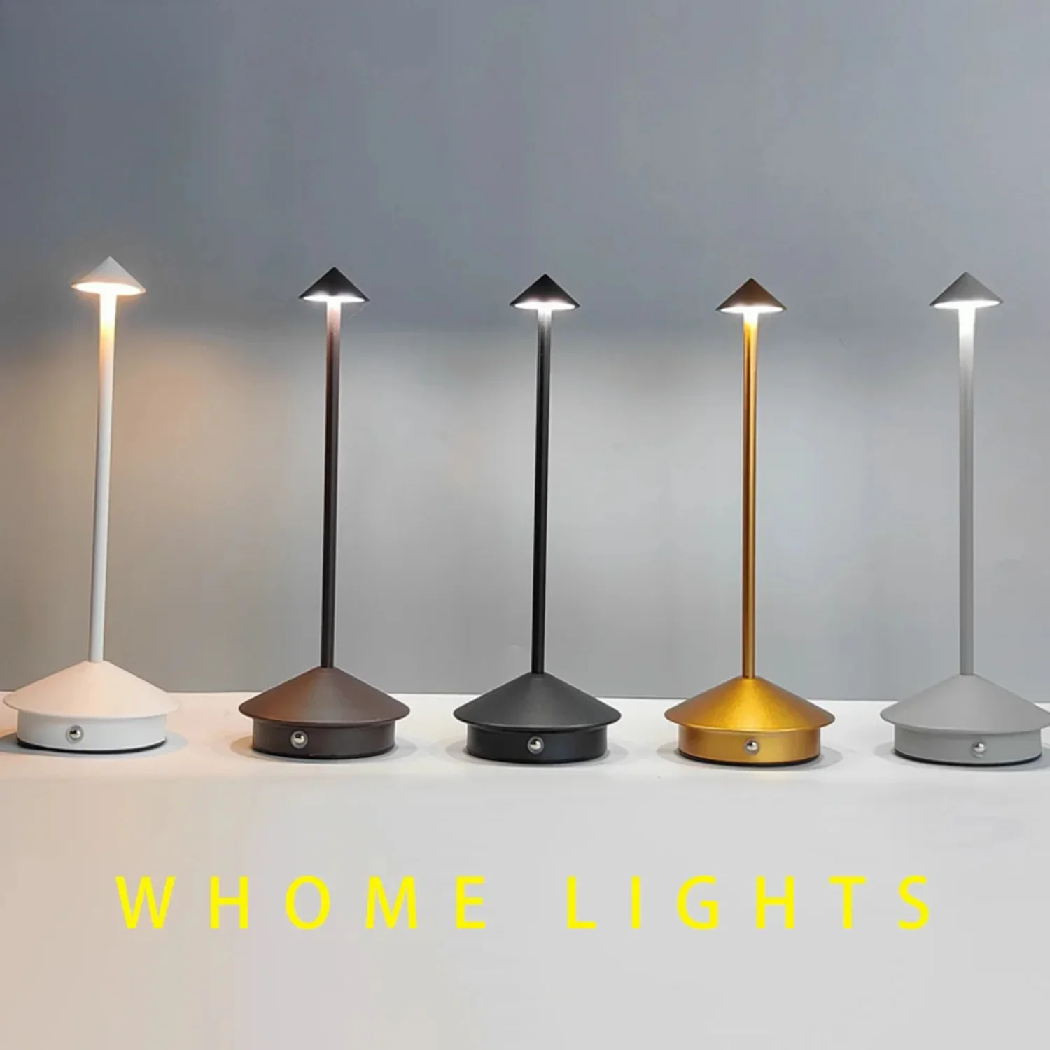 

Cordless Table Lamp Portable LED Desk Lamp Mordern Rechargeable Nightstand Lamp in Aluminum Dimmable Table Light Indoor Outdoor