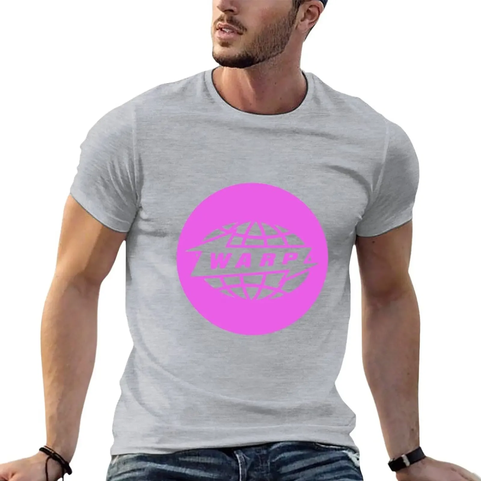 Warp Pink T-Shirt vintage clothes tops plus sizes Men's clothing