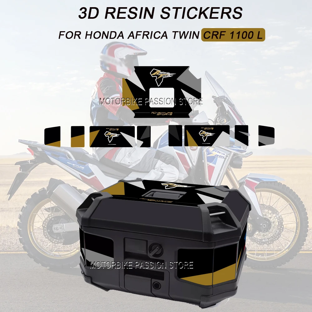 

For Honda CRF1100L Africa Twin Adventure Sport CRF1100L Africa Twin Motorcycle top cap 3D resin stickers Handbag Sticker