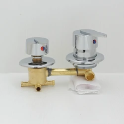 Bathroom Faucet Brass Mixing 4 Ways Water Outlet Screw Thread Center Distance 10cm Shower Mixer Tap Cabin Y5GB