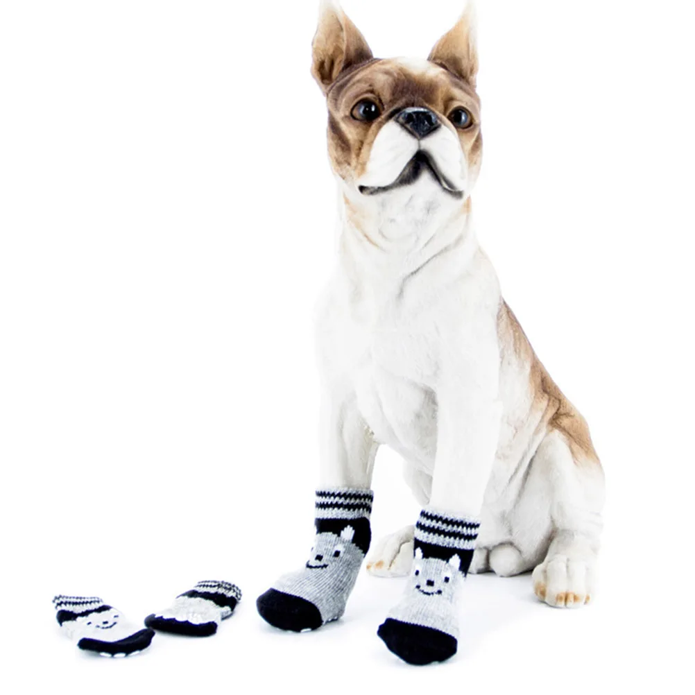 

3Pairs Anti-Slip Dog Socks Cotton Paw Protectors Indoor Non-Slip Shoes for Small Dogs Puppy Pet Boots Pet Socks