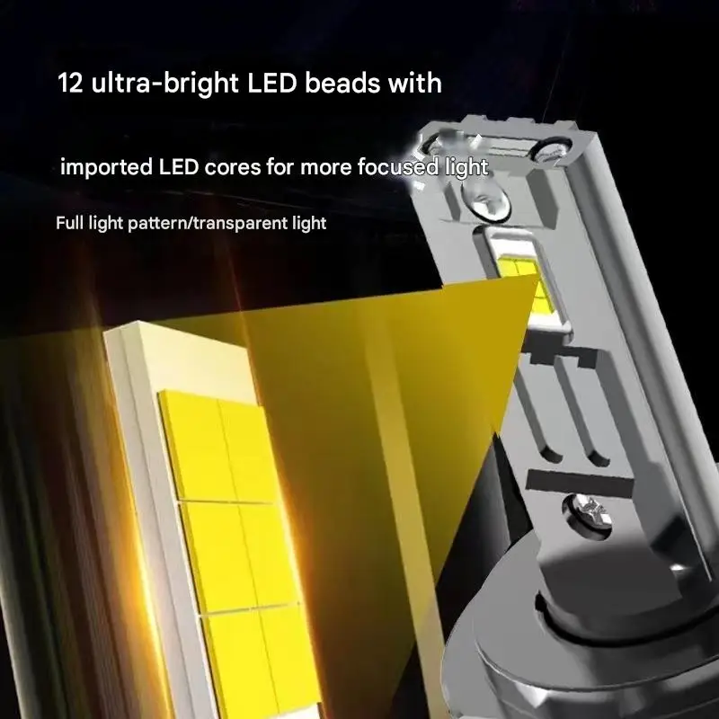 V6 عالية الطاقة LED ضوء العمل 140 واط 12-رقاقة الليزر المزدوج النحاس أنبوب سيارة العلوي H4 H7 ترقية للاستخدام السيارات والطرق الوعرة