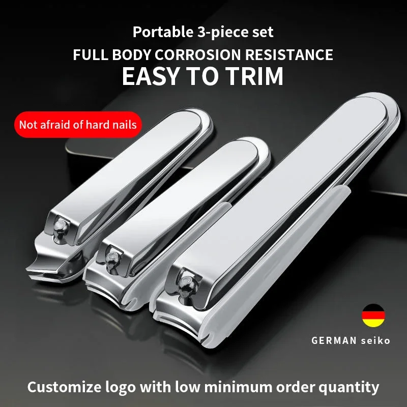 

Nail Clipper Anti-Splash With Tray Manicure Set Shape Bevel Stainless Steel Professional Nail Cutter Tools For Personal Cleanser