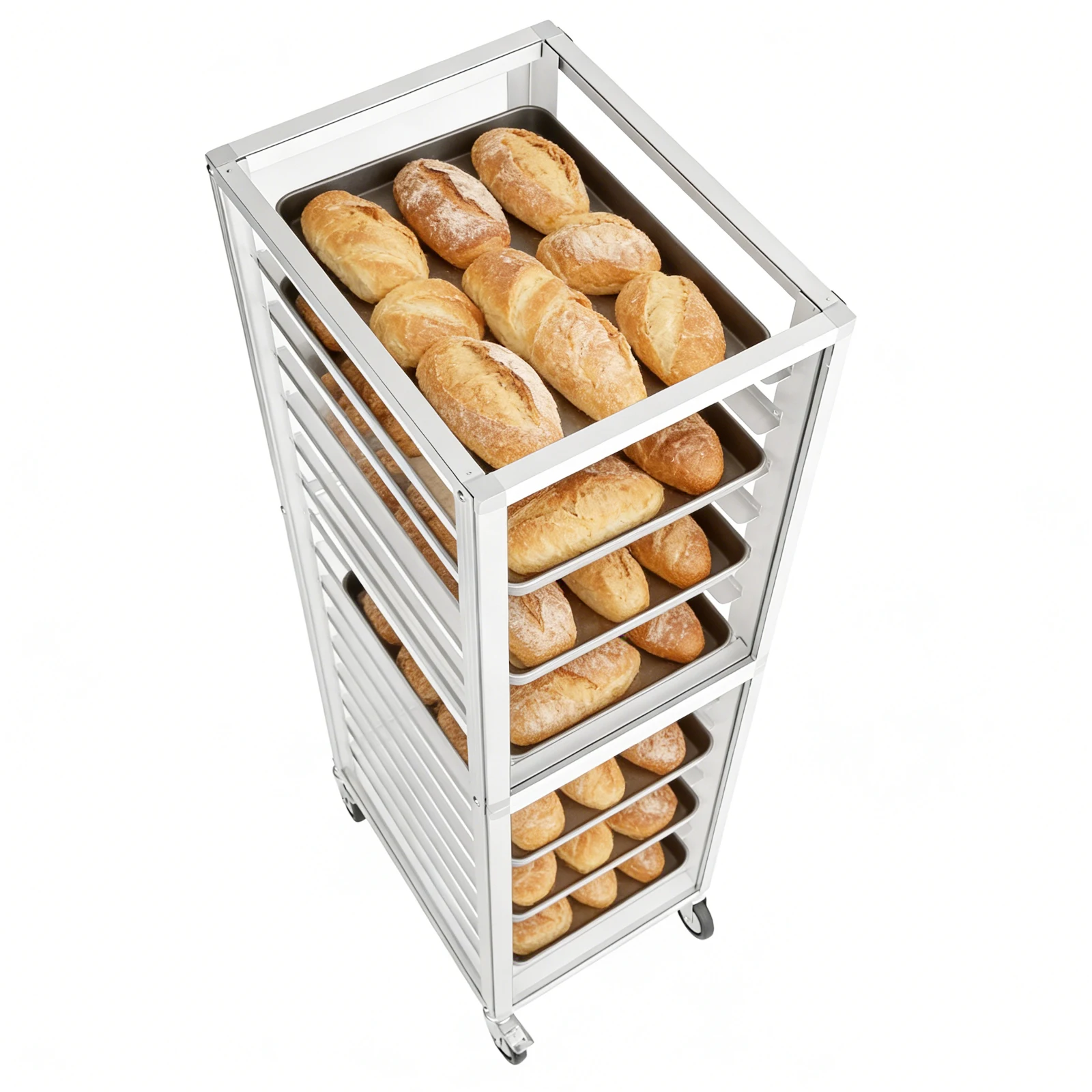 Kitchen Baking Cart - 18 Katlı Tekerlekli Hızlı Raf Sistemi,