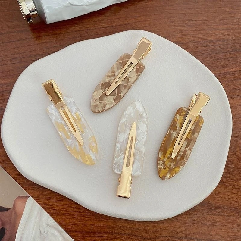 دبوس شعر من الأسيتات للرجال والنساء، مشبك شعر مكسور، مشبك شعر على الطراز الفرنسي، إكسسوارات شعر عصرية