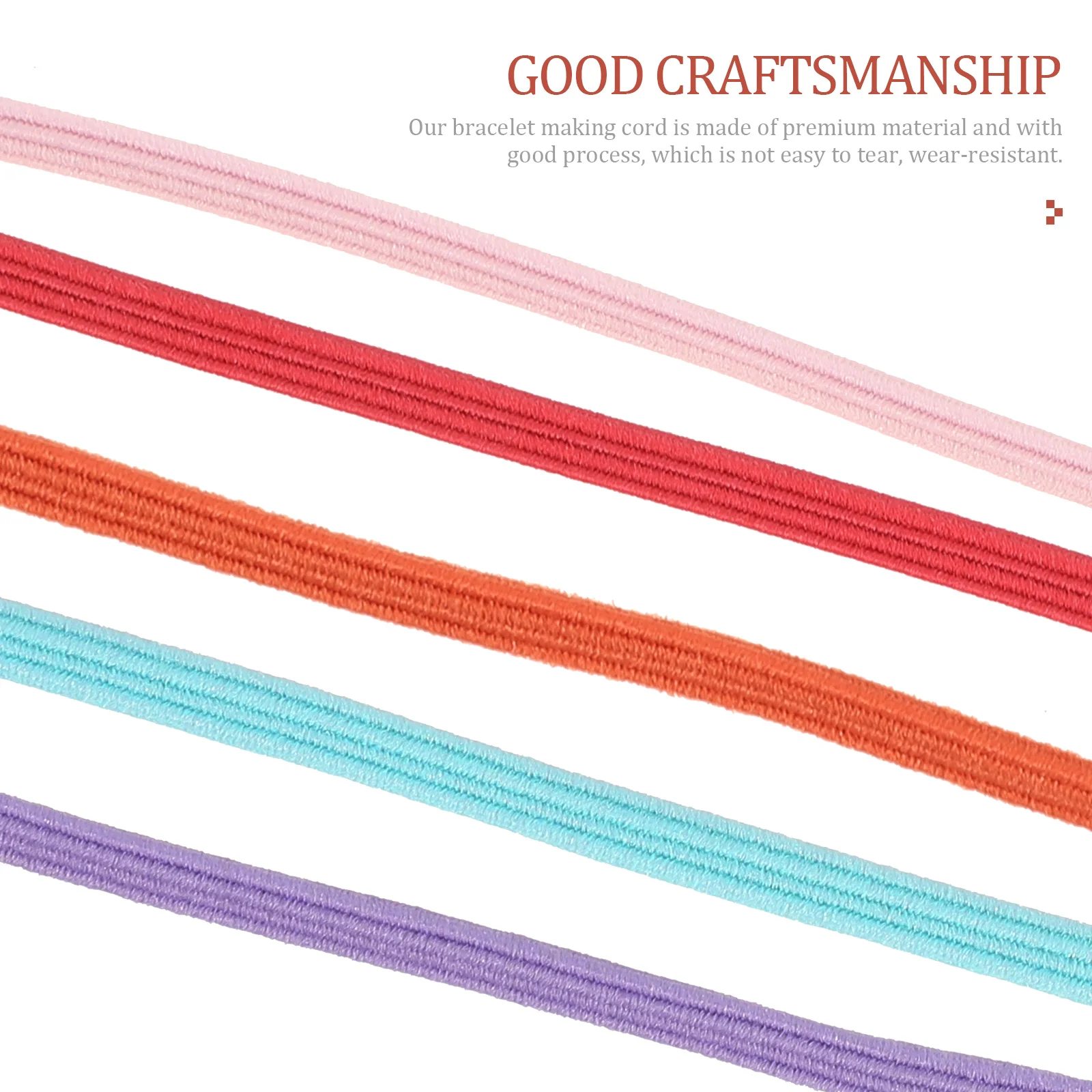 

5pcs Hair Accessories Ribbon Cord for Jewelry Making Bracelets Elastic Thick Ribbons DIY Craft Stretchy String Necklace Beads