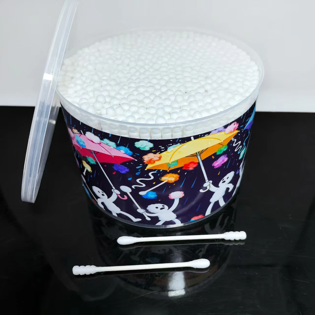 500개 이중 헤드 디테일 클리닝 특수 면봉, 나선형 헤드와 둥근 헤드, 성인용 이중 헤드 면봉