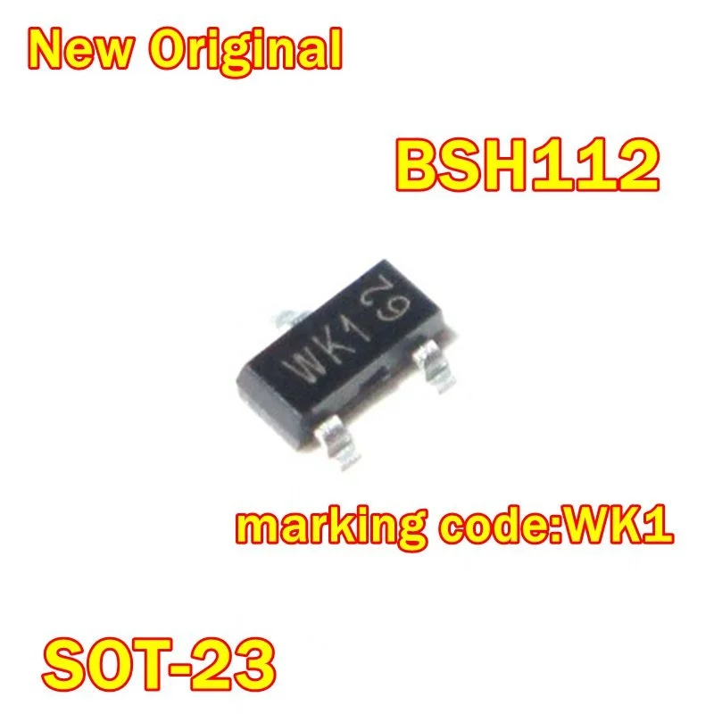 10Pcs to 1000Pcs New Original Bsh112 Sot-23 Marking Code:Wk1 N-Channel Enhancement Mode Field-Effect Transistor