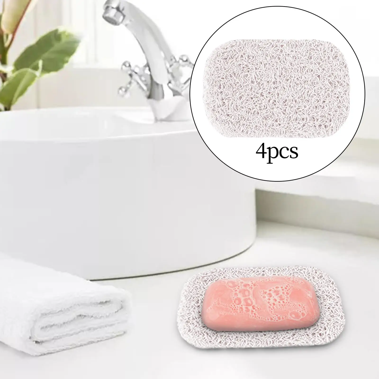 Soap Saver Soap Dish Holder Lift Tub Anti-Slip Soap Saver Self Draining Accessory Soap Pad Soap Bar Sponge Holder for Kitchen