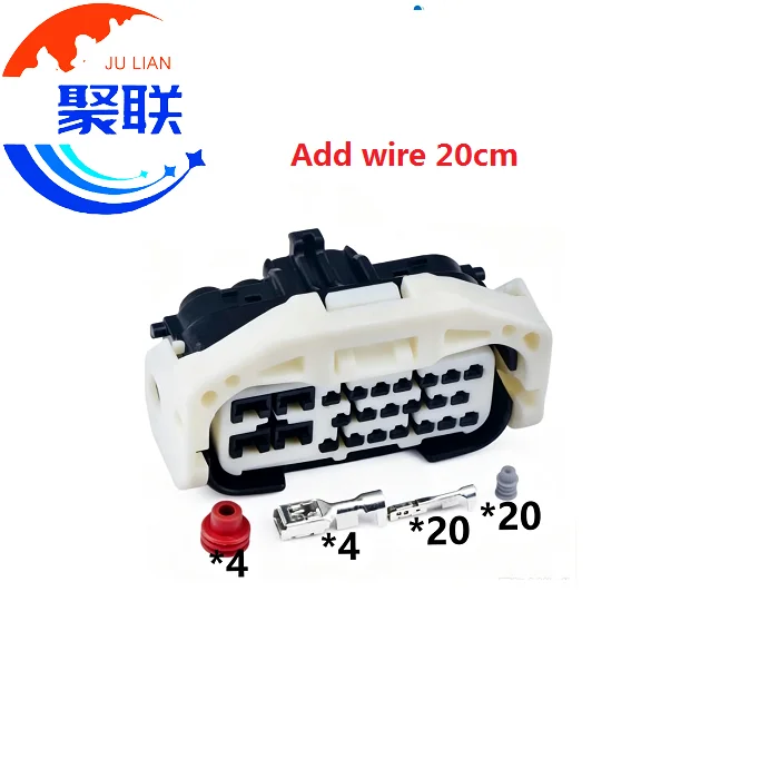 1Set 24Pin ECU Connector 6189-0886 AC Assembly Car Wiring Harness Socket with Cables 90980-12116