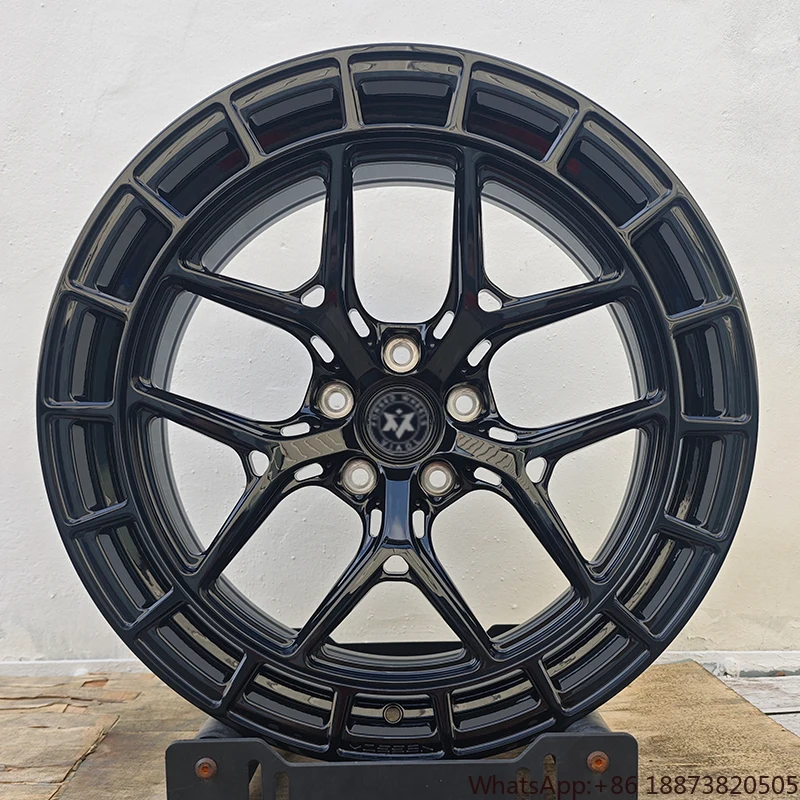 Rueda de aleación forjada negra brillante 6*139,7 6*135 5*112 5*120 8J 8.5J 9J llantas de 18-22 pulgadas para Tesla Mercedes Benz Range Rover BYD BMW