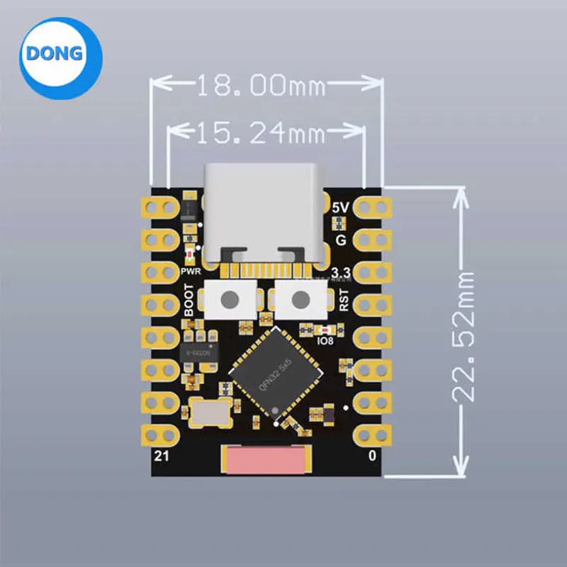 ESP32-C3 saldatura 4M flash WiFi scheda di sviluppo Bluetooth ESP32 SuperMini scheda di sviluppo