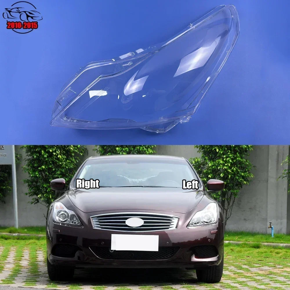 

Для Infiniti G седан G37 G35 G25 2010-2015 стеклянный корпус линз автомобиля передняя фара крышка прозрачный абажур колпачки