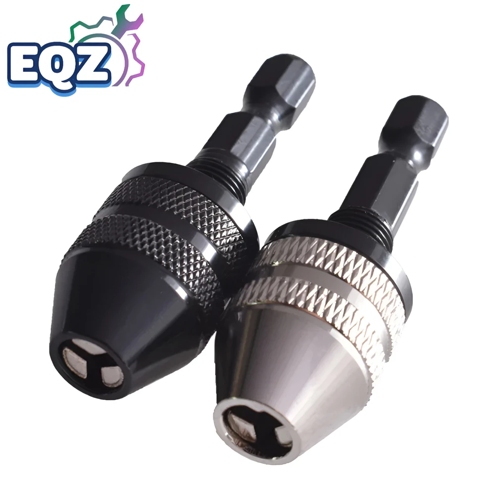 1 szt. Multi bezkluczykowy uchwyt wiertarski 0.3-3.6mm narzędzie do konwersji 1/4 "uchwyt sześciokątny szybka wymiana adaptera uchwyt wiertarski konwerter do wiertarki elektrycznej