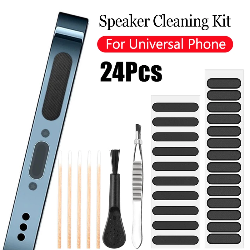 Universele Mobiele Telefoon Speaker Stof Mesh Sticker Voor Apple Iphone Samsung Xiaomi Redmi Huawei Net Speaker Cleaning Kit