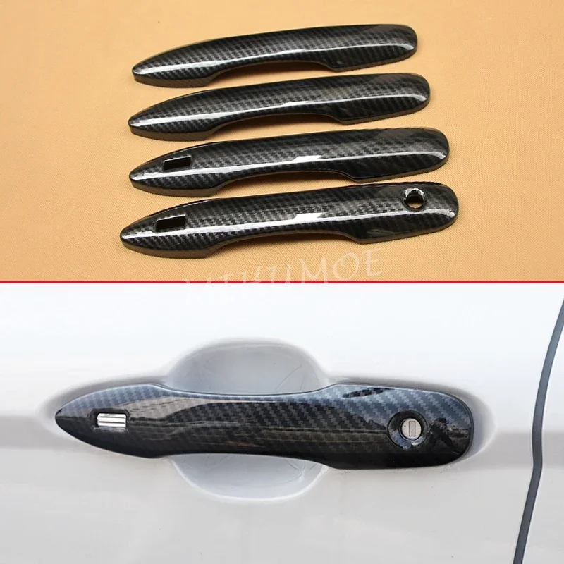 ألياف الكربون غطاء مقبض باب السيارة لتويوتا كامري 2018 2019 2020 2021 2022 2023 2024 2025 أفالون بريوس 2019-2022 اكسسوارات