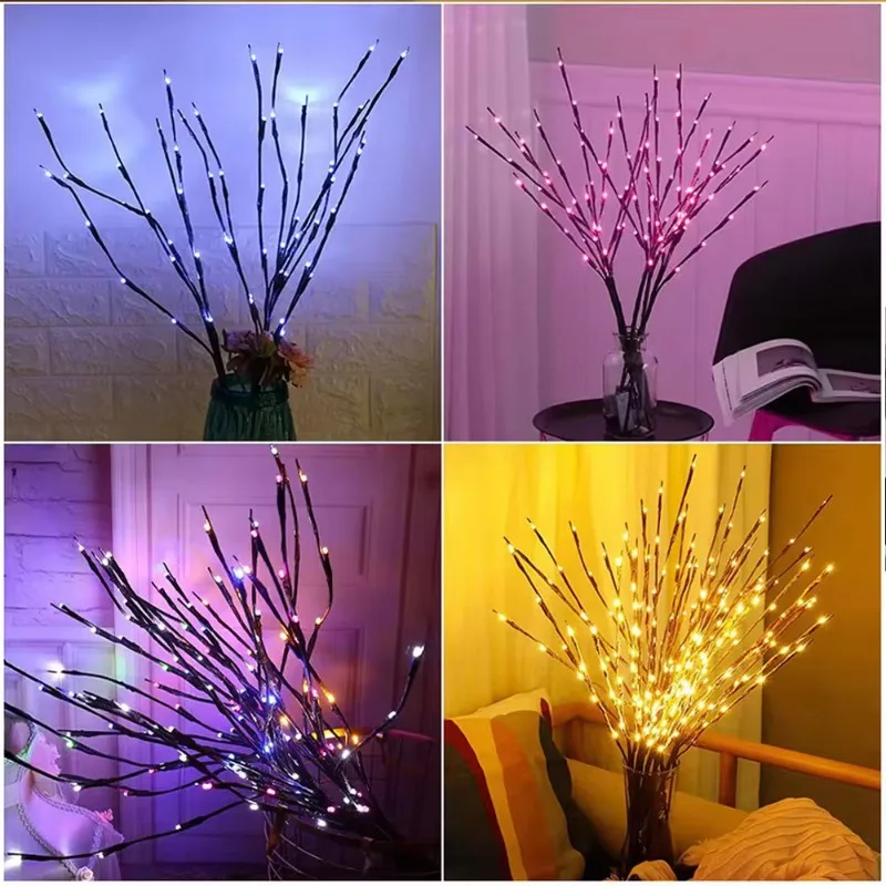 

Branches Battery Holiday Decorative Lights 20LED Vase Lamp DIY Fairy String Light for Indoor Home Bedroom Christmas Decoration