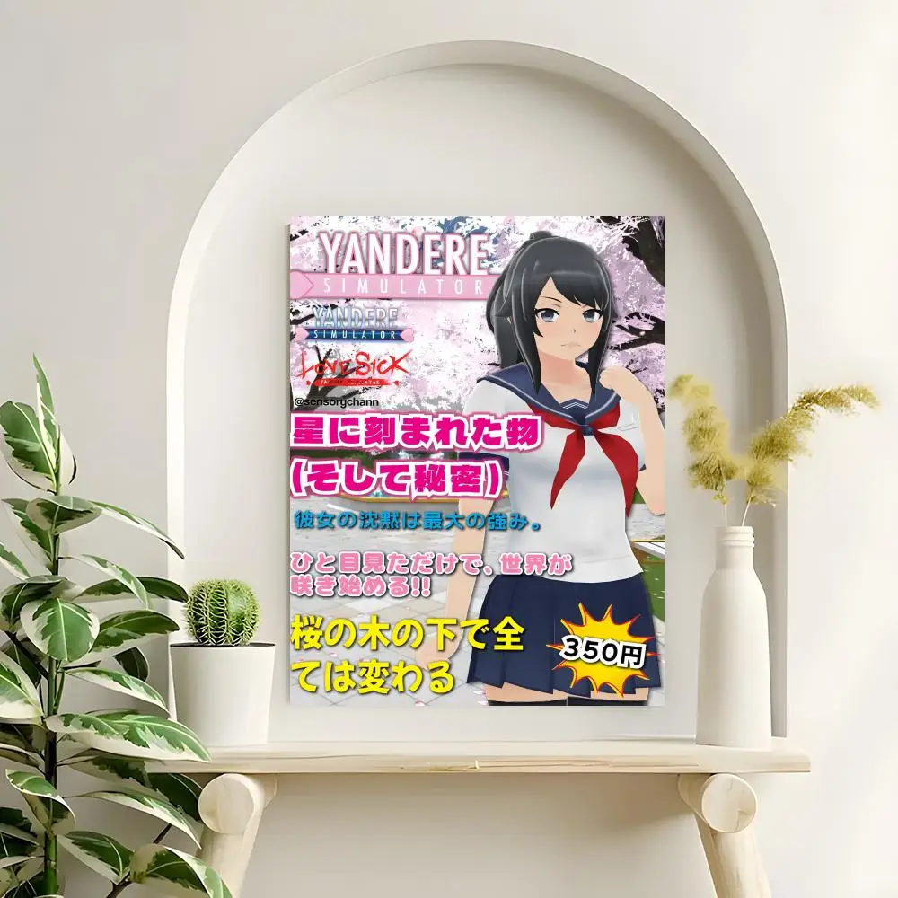 Game Yandere Simulator Poster Hochauflösende Poster-Aufkleber, geeignet für Schlafzimmer, Wohnzimmer, Heimdekoration – Detail 16