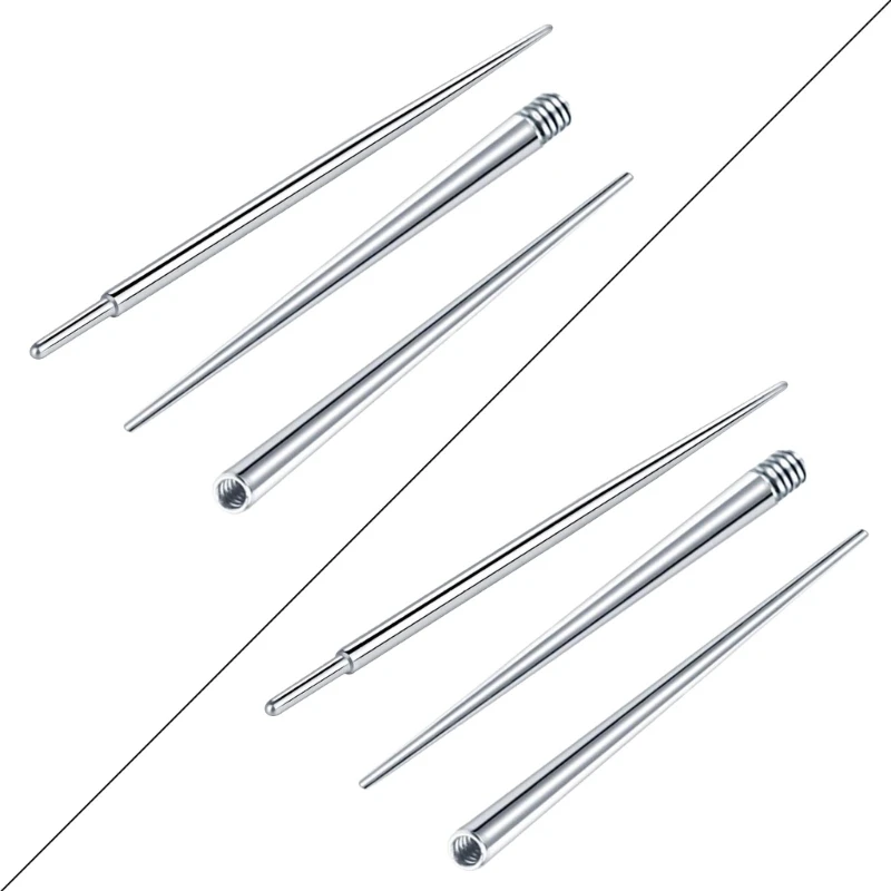 

3Pcs/Set Versatile Piercing Assistant Tool Stainless Steel Insertion Taper for Belly Button Tongue Piercing Change Tool