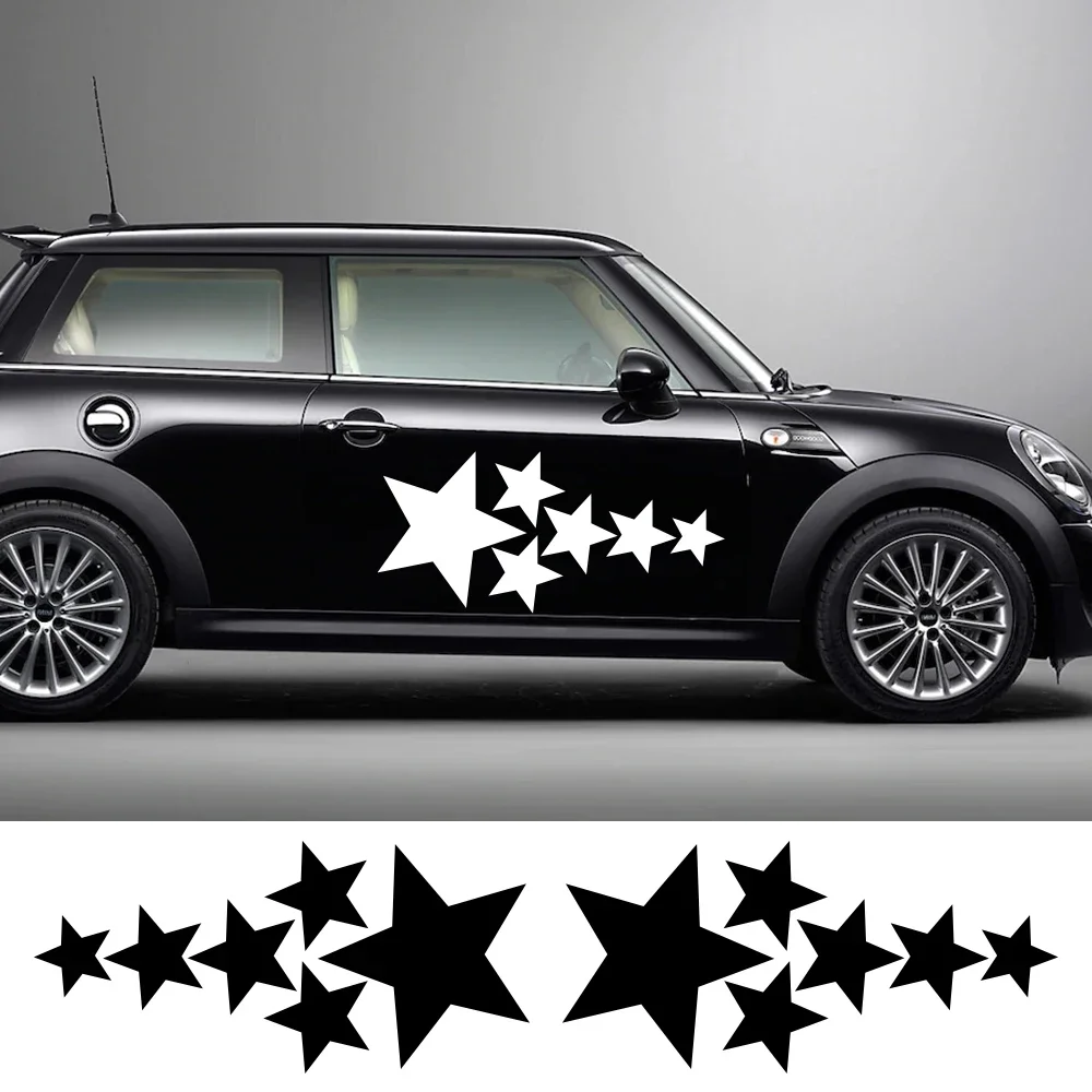 

Car Door Side Sticker For MINI John Cooper S JCW F55 F56 F57 R55 R56 R60 F60 Graphics Stars Decor Decal Auto Tuning Accessories