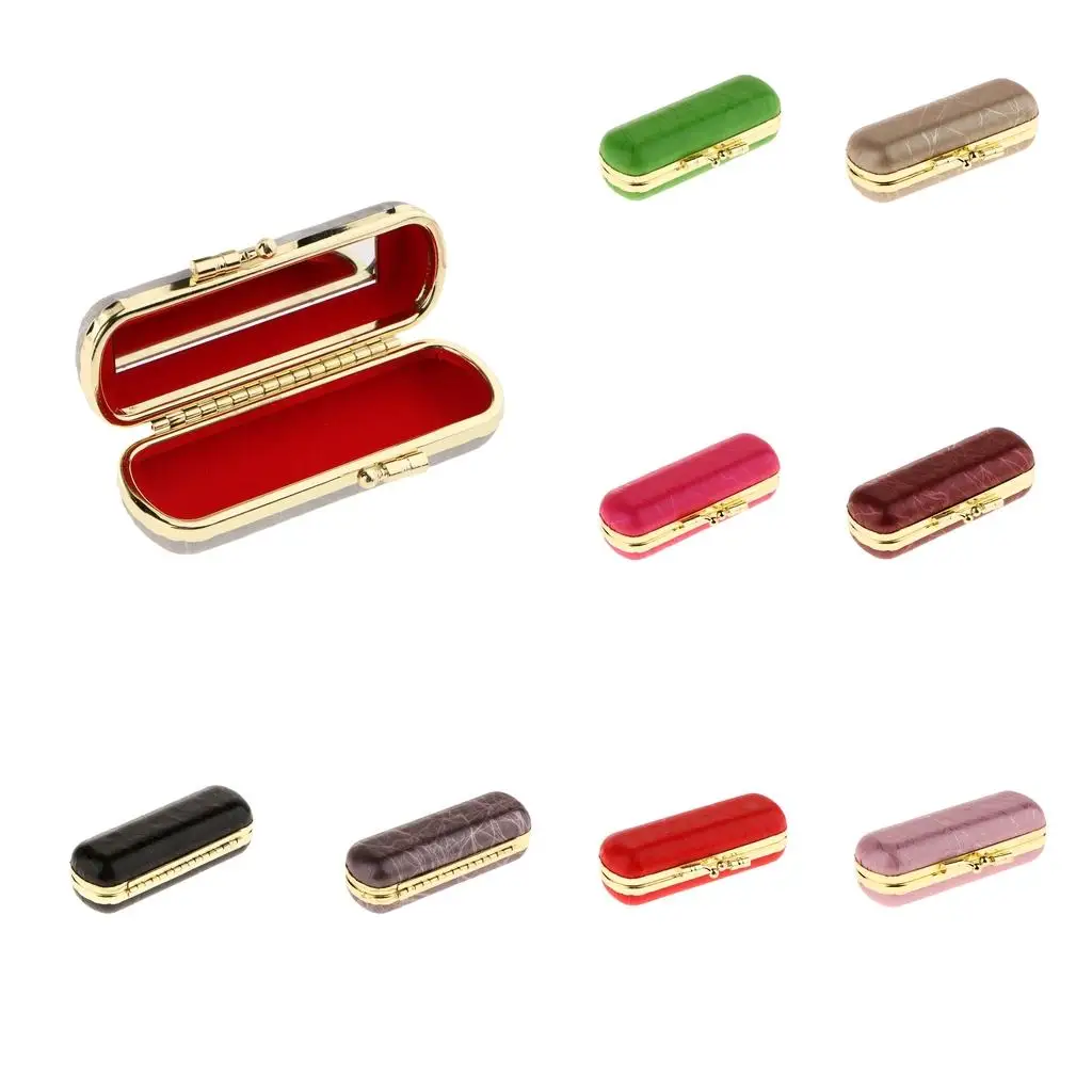 Caixa do batom com espelho e prendedor instantâneo