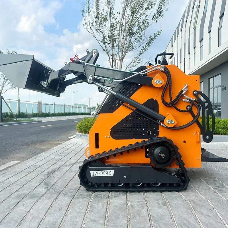 Customized Super Power Die sel Engine  Mini Skid Steer Loader Gasoline Compact Skidsteer Loader Front end loader