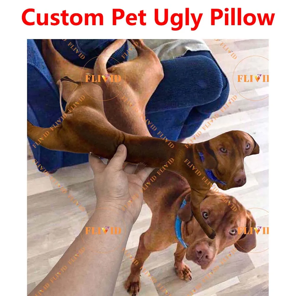 

Personalized Cat Dog Ugly Pillow Custom 3D Pet Photo Pillow Animal Lover Memorial Cushion Creative Gift Sofa Throw Pillow
