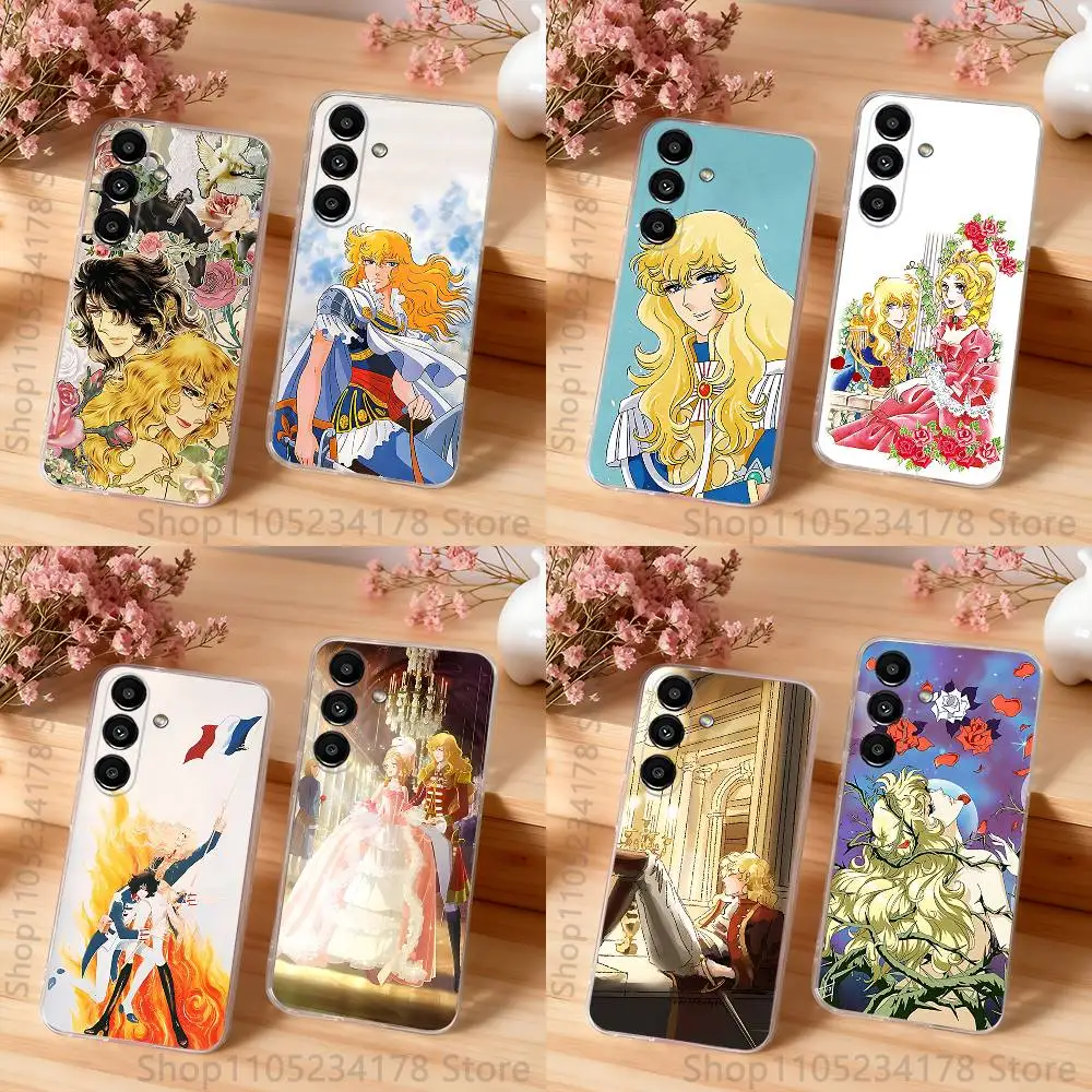 

Rose of Versailles lady Oscar Shockproof Clear Case For Samsung Galaxy S30,S25,S24,S23,S20,S21,S22,S10,5G,FE,lite,PIus Cover