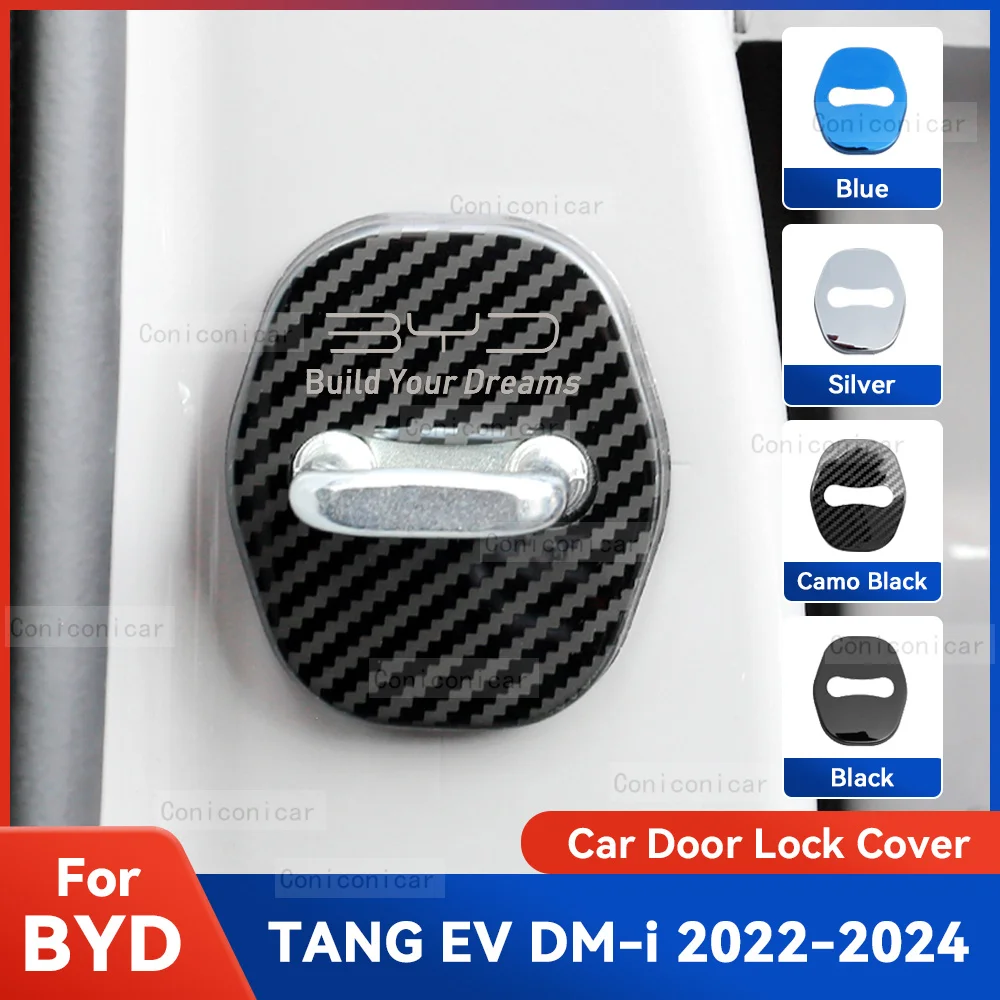 

Auto Car Door Lock Protect Cover Emblems Case Stainless Steel Decoration For BYD TANG DM-i EV 2022-2024 Protection Accessories