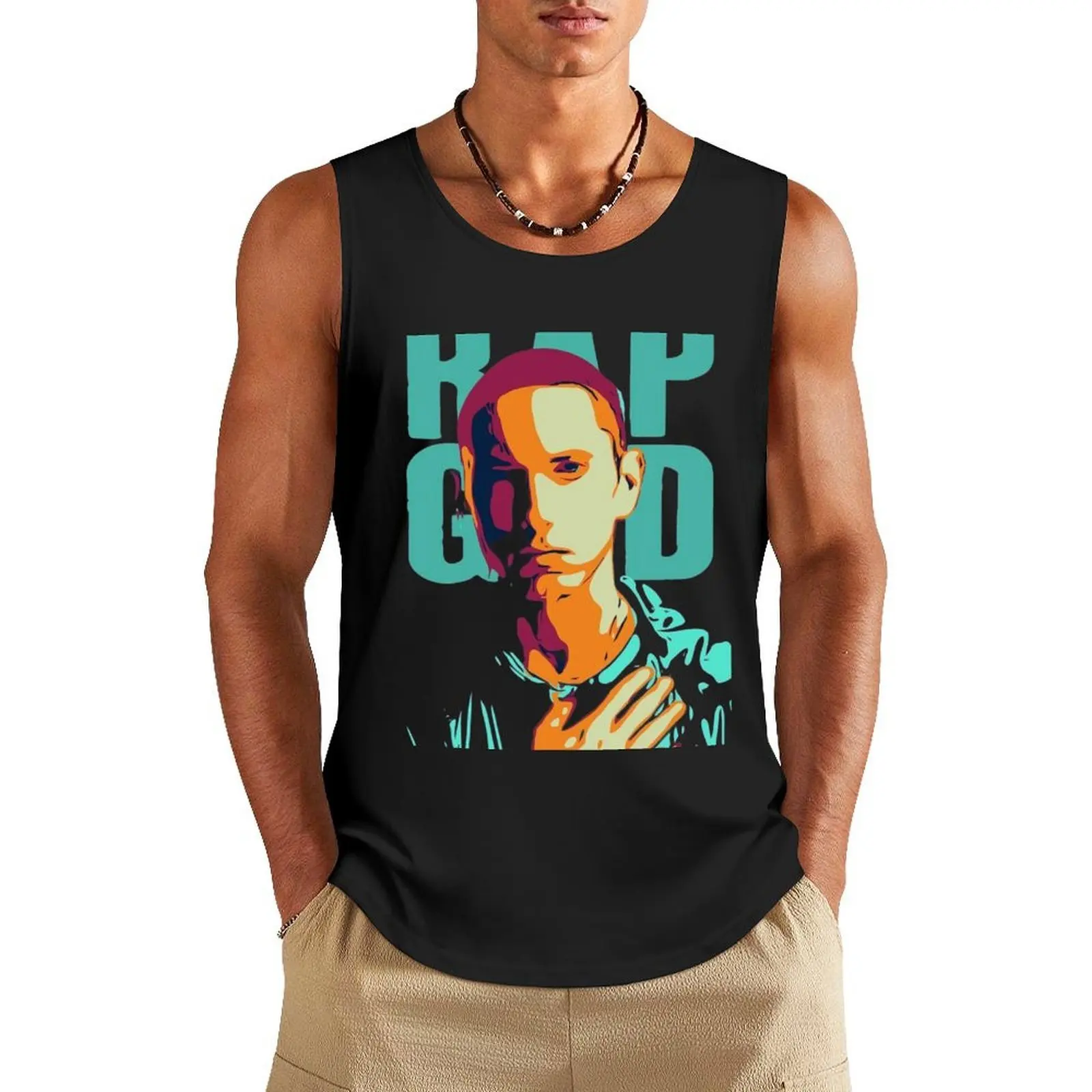 

Rap God Tank Top T-shirt men Sleeveless men gym training accessories T-shirts men