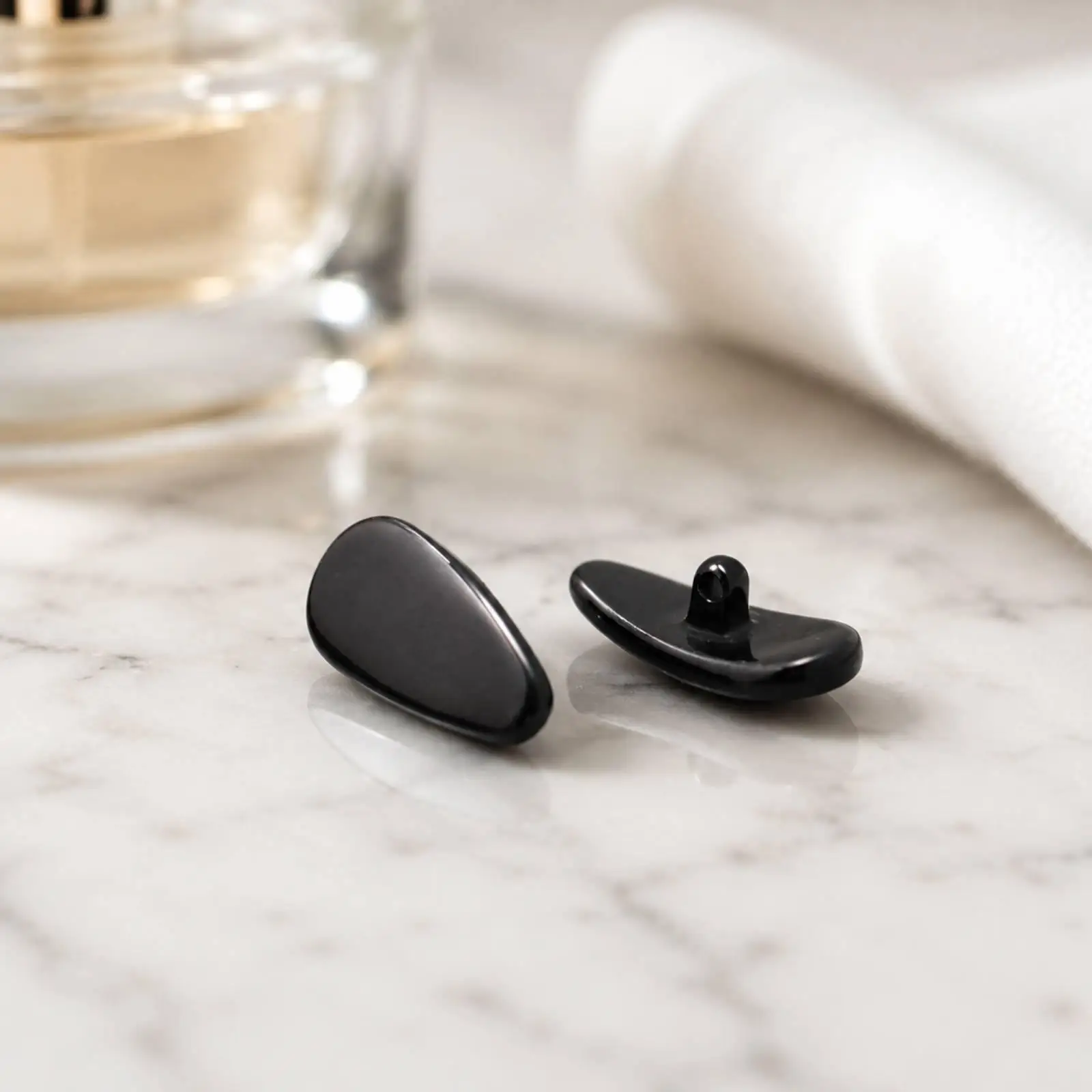 Ceramic Eyeglass Nose Pads Replacement Hardware Smooth Glide Surface for Standard Push in Frames