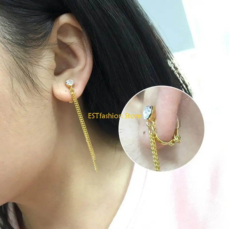 Y5GC 10 Pieces Clip-on Earring Converters Non-pierced Ear Hoop Comfort Skin Easy Open
