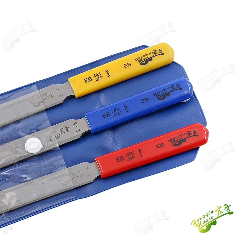 Wood electric guitar electric bass pillow file grooves grinding upper string pillow slot string distance replacement tool