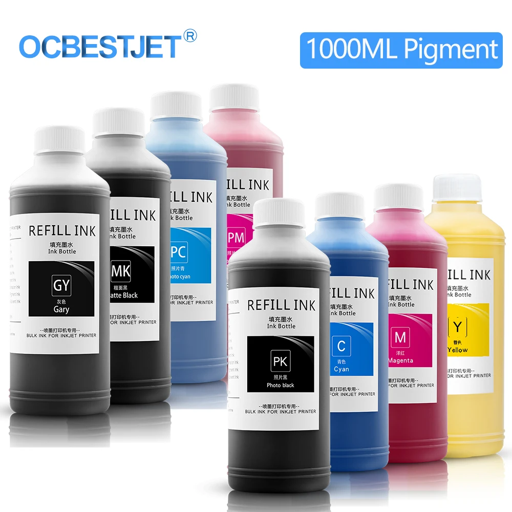 

8 Color 1000ML Waterproof Pigment Ink For Canon PFI1700 PFI-1700 PFI57 Pro 520 540 540s 560s 2000 4000 6000 4000s 6000s 6100s