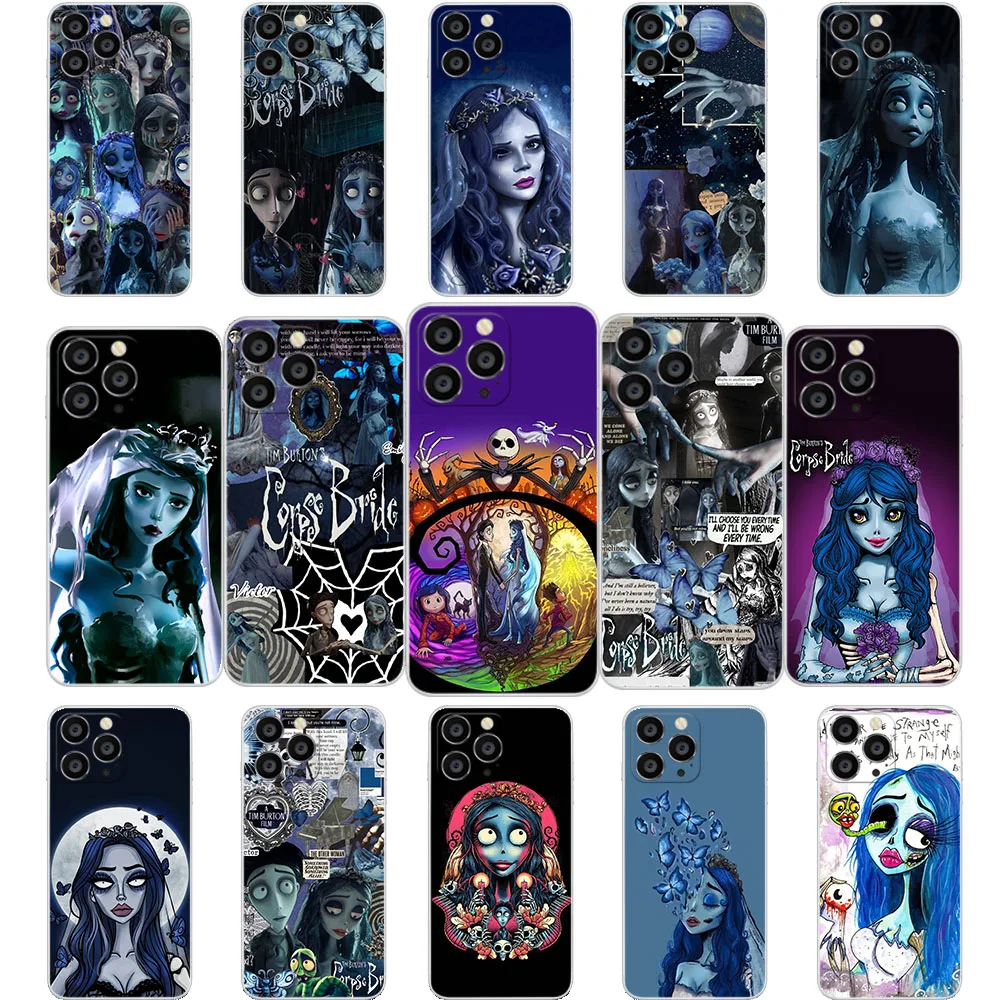 IQ-14 Emily Corpse Bride Soft Case for OPPO VIVO Reno A17k A77s A78 Findx5 8 8t Y35 Y22s Y16 Y02s Y02 Y01 X80 V25 Pro