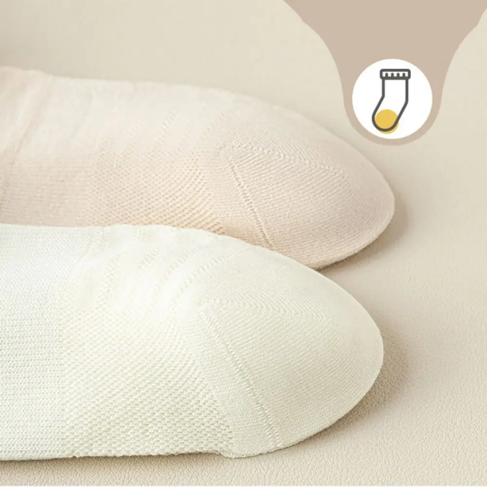 

10Pairs Simple Sweat Absorption Women Ankle Socks Anti Slip Breathable Mesh Thin Socks Hosiery Short Tube Socks Summer