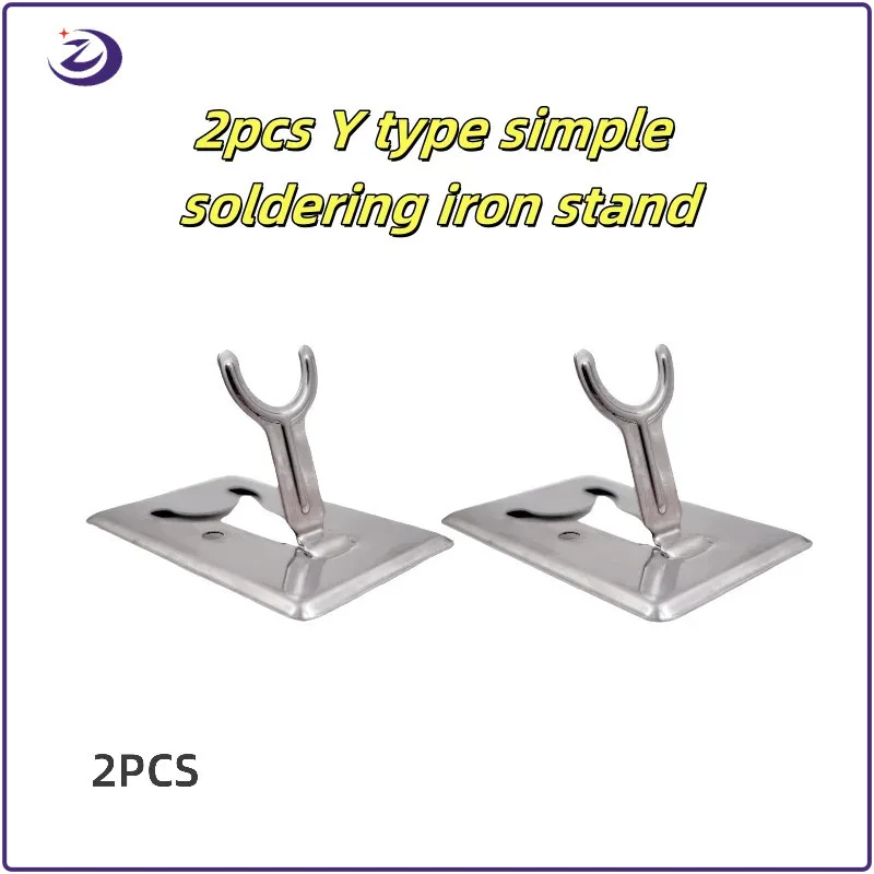

2pcs/set Soldering Iron Stand Simple Stand Soldering Iron Table Fixed Stand Soldering Tin Y-type Stainless Steel Shelving Stand