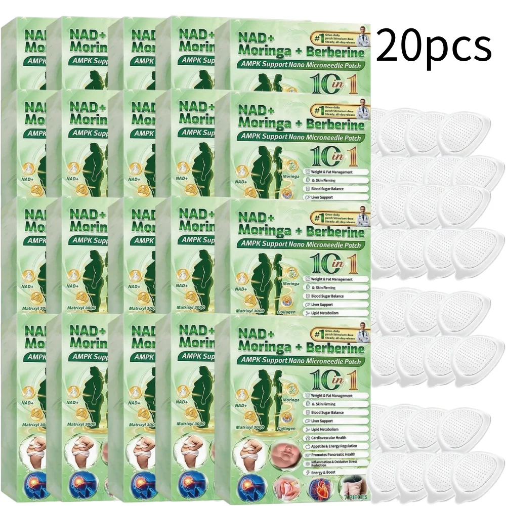 Moringa Microneedle Patch Lichaamsverzorging Natuurlijk Extract Ondersteunt Metabolisme Huidverstevigend Ademend Dagelijks Draagbaar Pleister - afbeelding 1