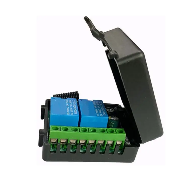 AS95-2X 5V 12V 24V 2 Channel Motor Control Switch Forward Reverse Telescopic Rod Wireless Remote Control Switch 433M