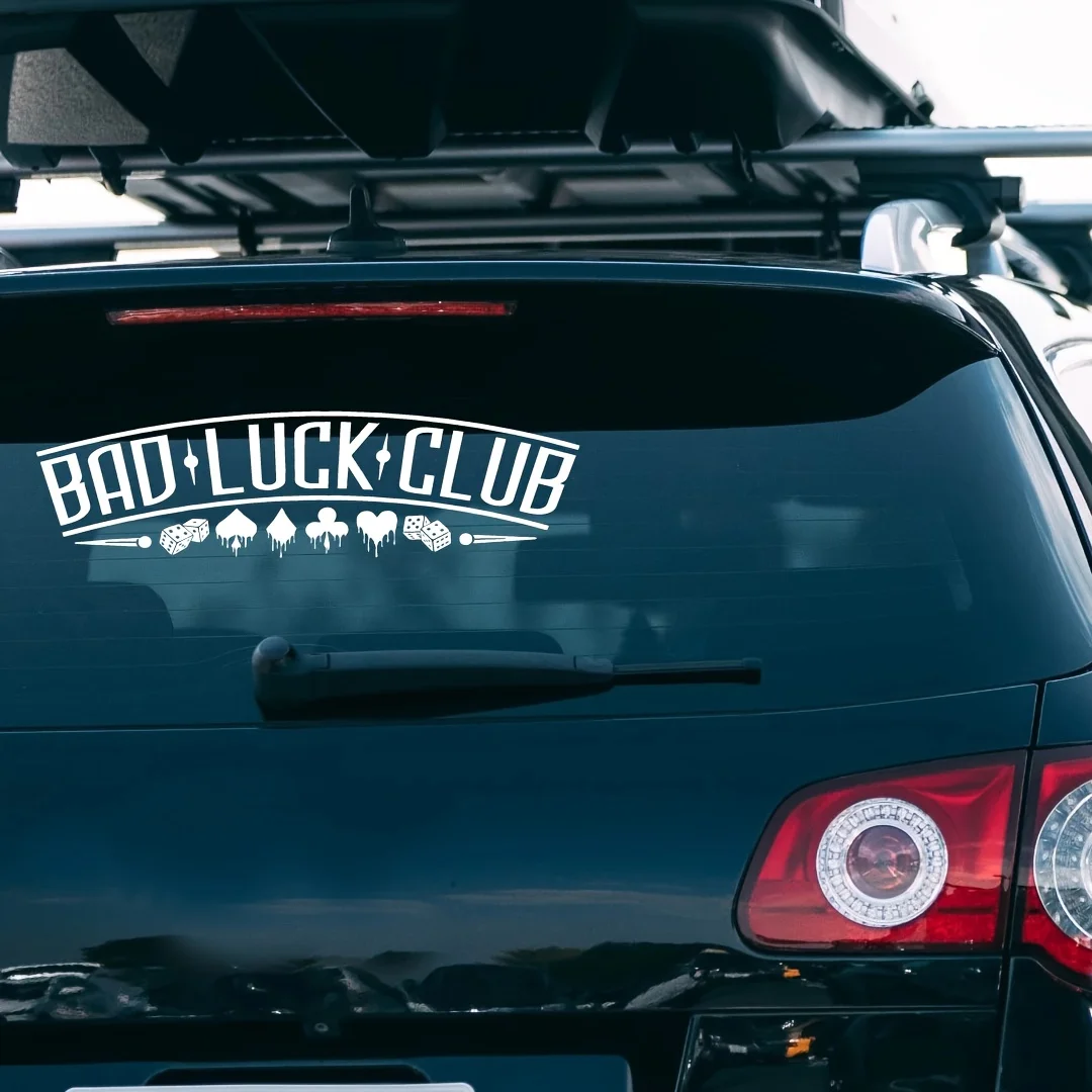 

JDM hapless club suit dice wrong choice rear window car sticker windshield banner rock side rear window